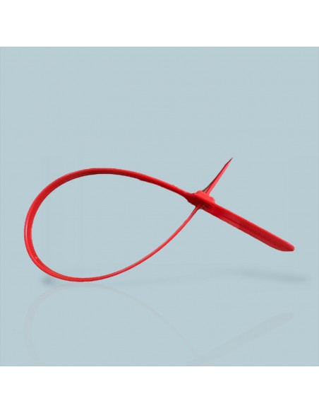 Plastik Kilitli Mühür Kelepçe Kırmızı